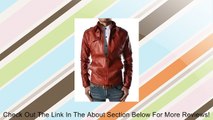 TheLees Mens Slim Fit Neck Belt Button Point Synthetic Leather Short Jacket Review