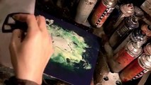 how to spray paint galaxies with spray paint art