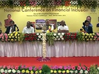 Finance Minister Saurabh Patel at Conference on National Financial Inclusion in Gandhinagar