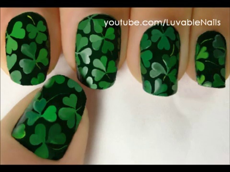 Green Day nail art  _ St Patricks Day Nail art
