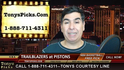 Detroit Pistons vs. Portland Trailblazers Free Pick 12-9-2014