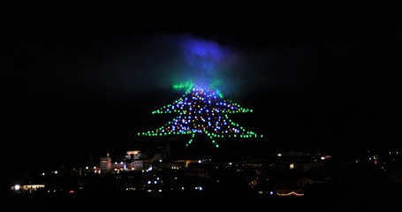 Le pape allume le plus grand sapin de Noël du monde