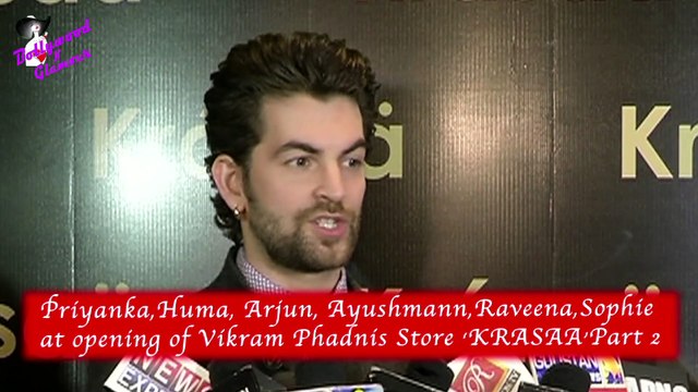 Priyanka,Huma, Arjun, Ayushmann,Raveena,Sophie at opening of Vikram Phadnis Store ‘KRASAA’Part 2