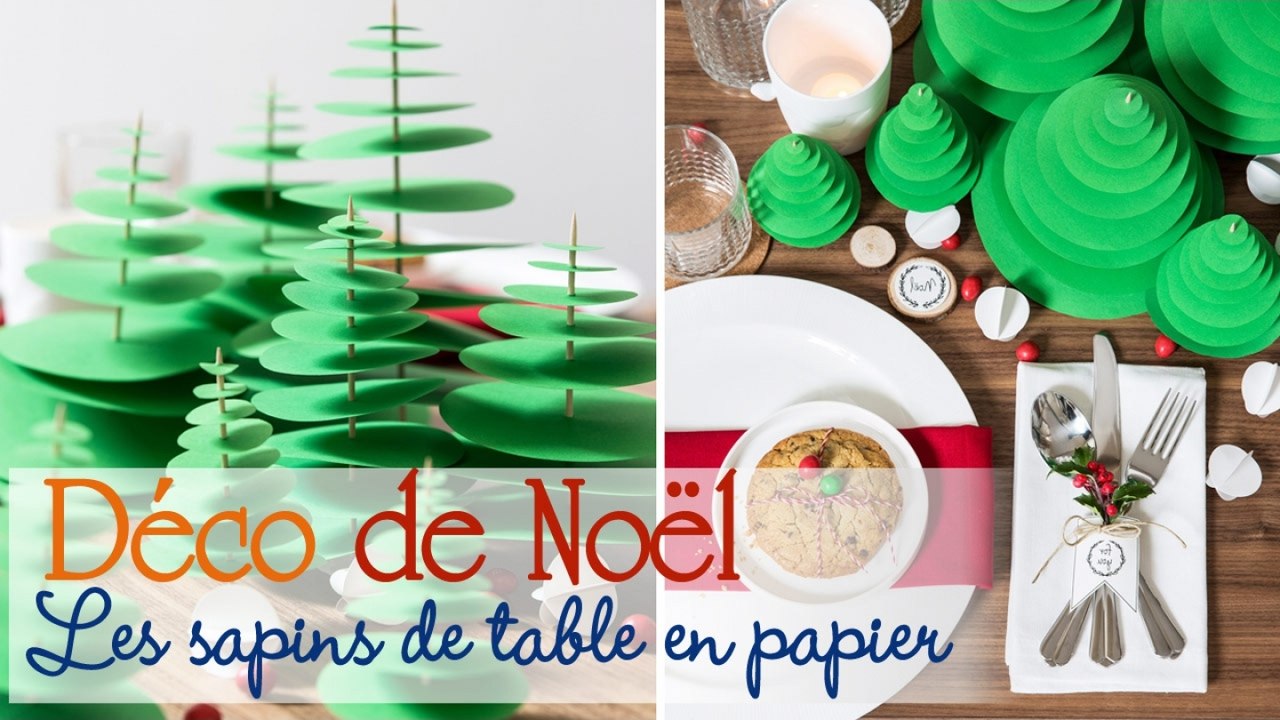 Des sapins de papier pour décorer sa table de Noël - DIY