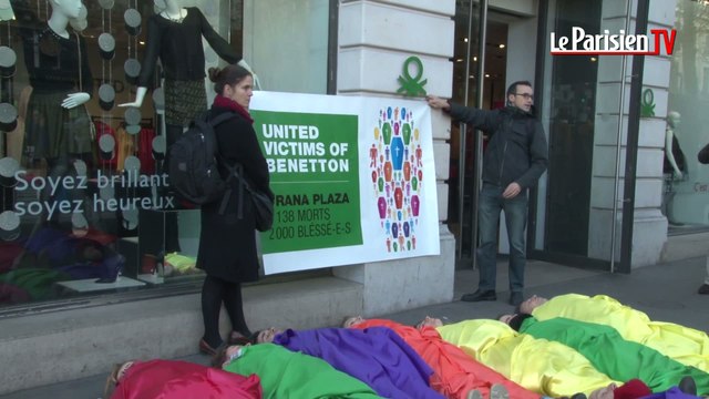 Drame du Rana Plaza : des militants organisent un «die-in» devant Benetton