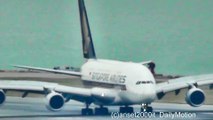 Airbus A380 Singapore Airlines Landing at Hong Kong International Airport
