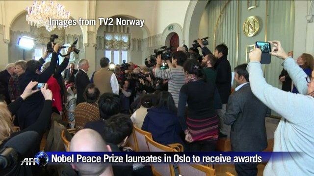 Nobel Peace Prize laureates in Oslo to receive their awards