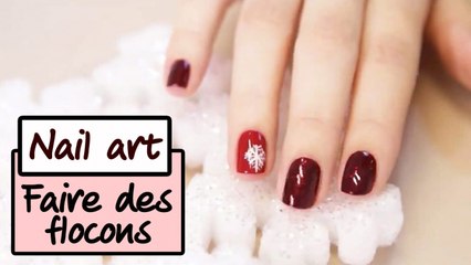 Le nail art flocons pour Noël - Tuto manucure