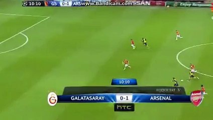 Aaron Ramsey Goal ~ Galatasaray vs Arsenal 0-2 CL 2014 HD