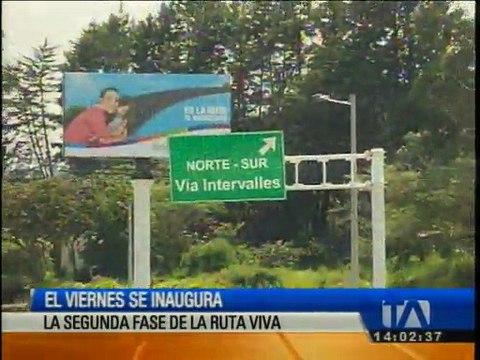 El viernes se inaugura segunda etapa de la Ruta Viva