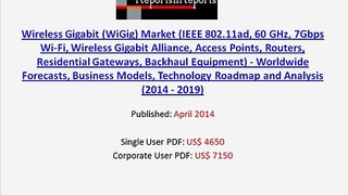 Worldwide WiGig (Wireless Gigabit) Market Detailed Analysis to 2019