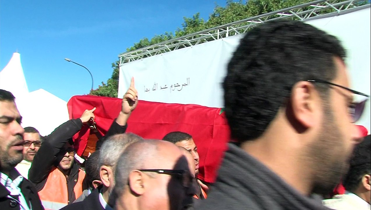 تشييع جثمان المرحوم عبد الله بها بمقبرة الشهداء بالرباط