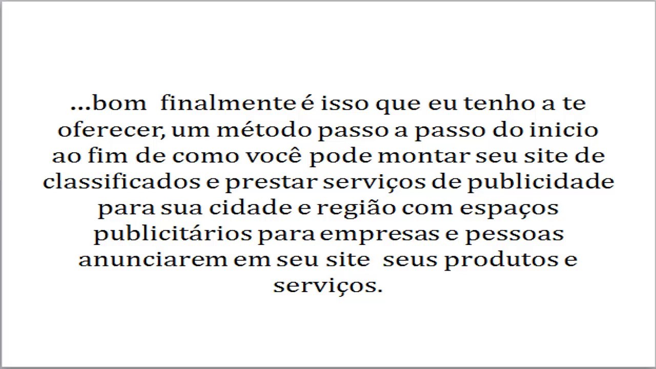 pagina de venda curso criar site de classificados