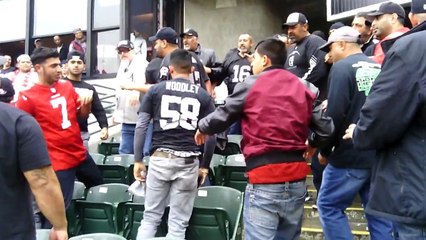 49ers vs Raiders 2014 fan fight