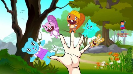 Finger Family Nursery Rhymes Happy Tree Friends Cartoon | Finger Family Children Nursery Rhymes