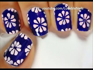 Flower Nail art- easy nail art nail designs to do at home