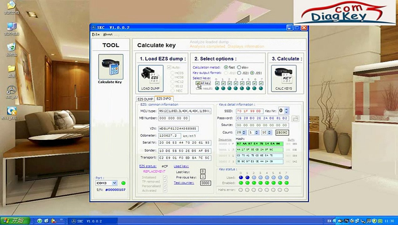 How to calculate key with AK500+ key programmer