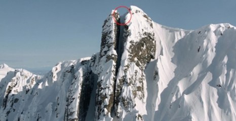 Korkusuz Kayakçı, Metrelerce Yükseklikteki Dağ Oluğundan Kaydı