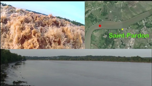WIKHYDRO : mascaret Dordogne à Saint-Pardon 21/09/2013