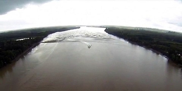 Mascaret de Saint-Pardon vue par drone