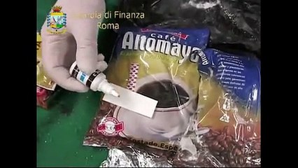 Roma - Aeroporto Leonardo Da Vinci, sequestrata la droga per il Natale (09.12.14)