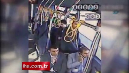 Otobüste eski sevgili dehşeti kamerada