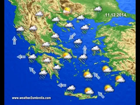 Ο καιρός της Πέμπτης 11-12-2014