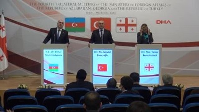 Kars Türkiye, Azerbaycan ve Gürcistan Dışişleri Bakanı Kars'ta-2