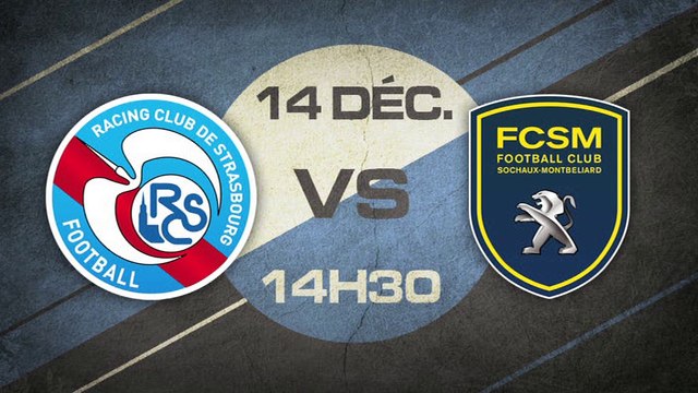 Dimanche 14 Décembre à 14h30 - RC Strasbourg - FC Sochaux - U19nat.