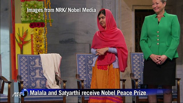 Malala, Satyarthi receive Nobel Peace Prize