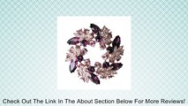 Gold Tone Purple Amethyst Flowers Floral Wheel Medallion Austrian Crystal Pin Brooch BR94 Review
