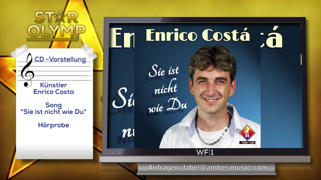 Sänger Enrico Costa - Sie ist nicht wie Du  - CD-Vorstellung--Amber-Musikpromotion