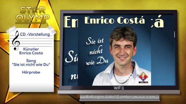 Sänger Enrico Costa - Sie ist nicht wie Du - CD-Vorstellung Amber-Musikpromotion