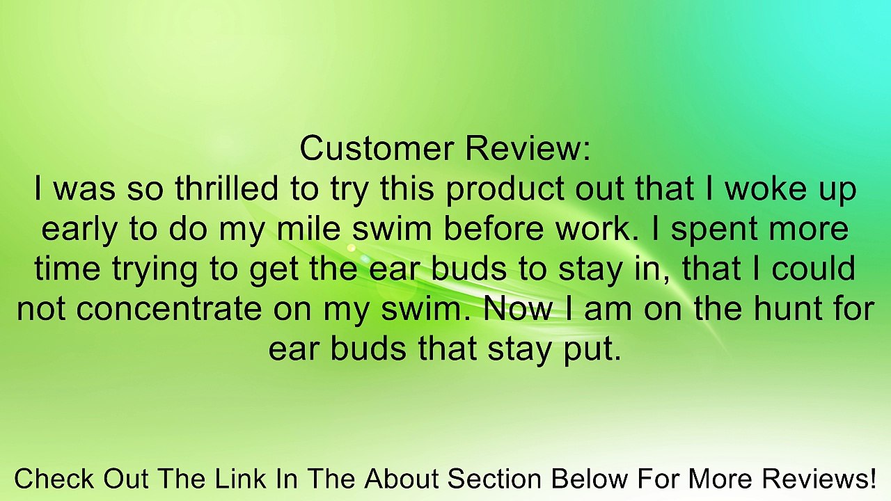 Waterfi Waterproof Apple iPod Shuffle with Short Cord Waterproof Headphones - Best Swimming MP3 Player (New Model) (Pink) Review