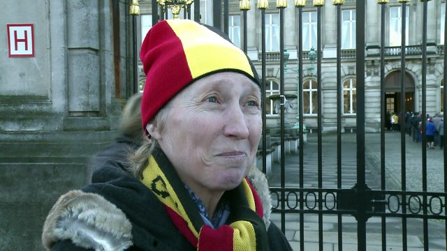 Belgians mourn Queen Fabiola at the Royal Palace in Brussels