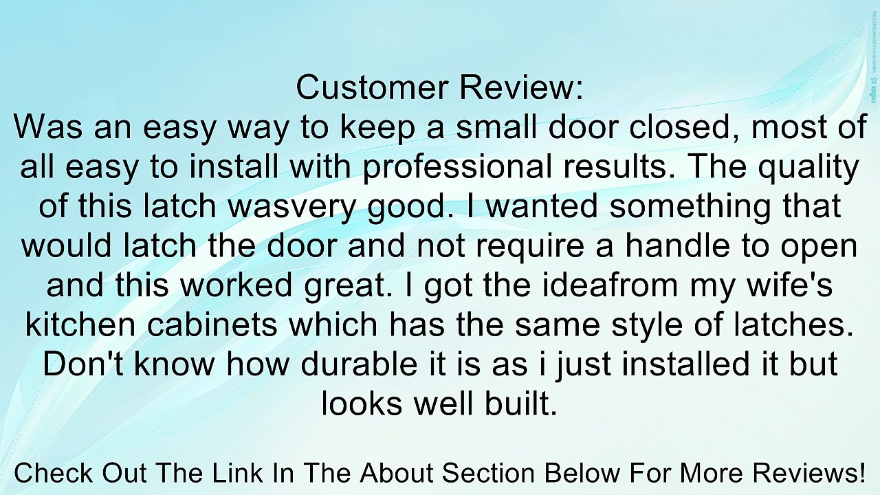 Magnetic Touch Latch - White (2 Pk) Review