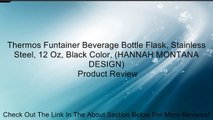 Thermos Funtainer Beverage Bottle Flask, Stainless Steel, 12 Oz, Black Color, (HANNAH MONTANA DESIGN) Review