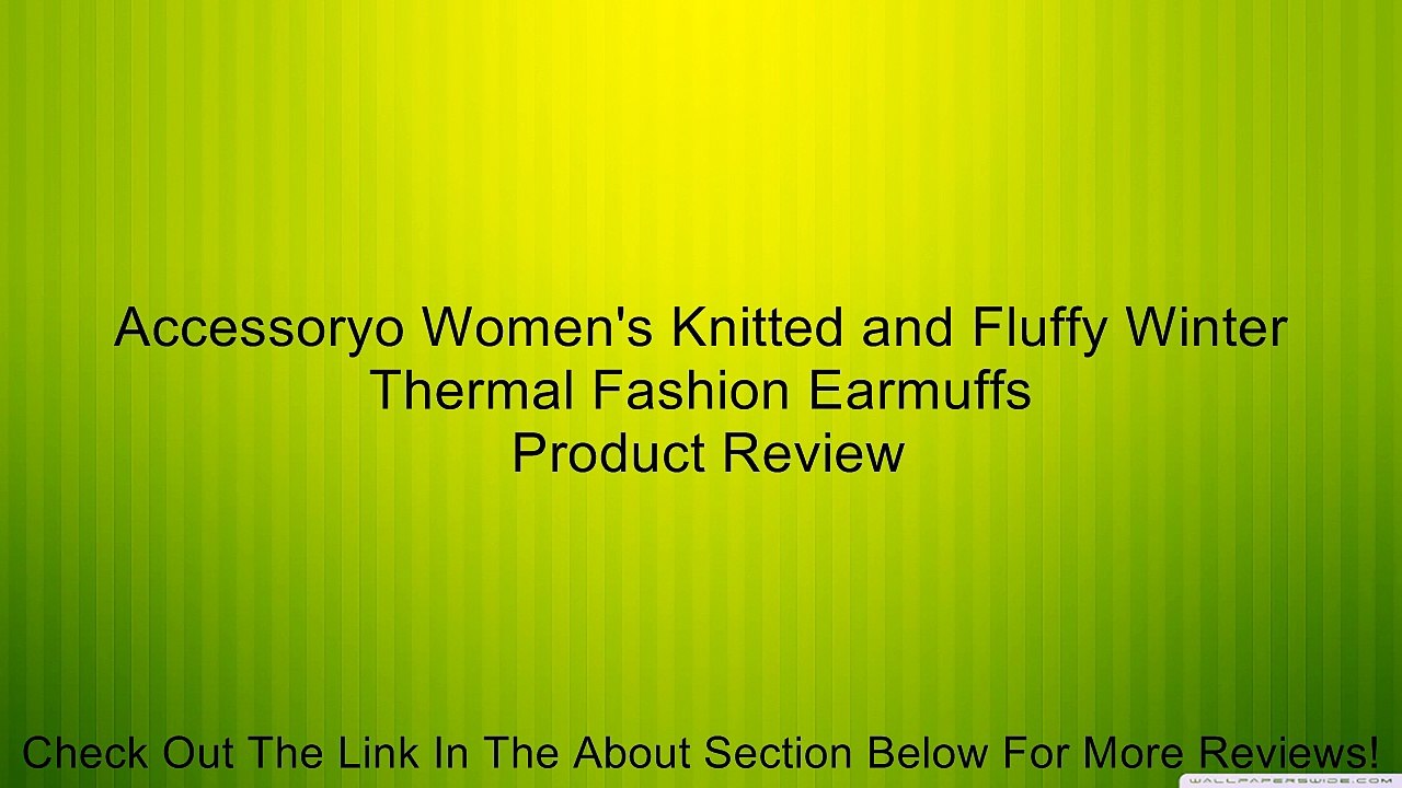 Accessoryo Women's Knitted and Fluffy Winter Thermal Fashion Earmuffs Review