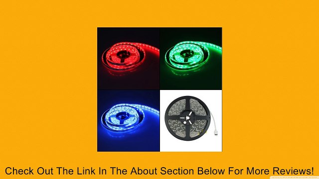 2x RGB LED Strip SMD 5050 Light 5m 16.4ft 60 Leds/m 300 Leds Waterproof 12v By Bestumart Review