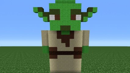 Minecraft Tutorial: How To Make A Yoda Statue