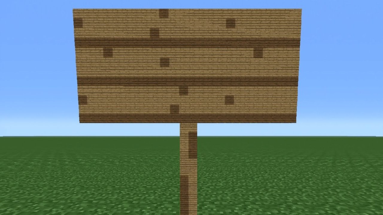Minecraft Tutorial: How To Make A Sign Statue