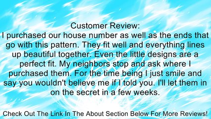 TWO 3" X 6" Ceramic Tile Address House Numbers - Talavera Cobalt Blue LEFT AND RIGHT ENDS Review