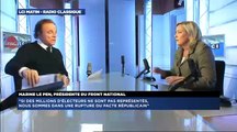 Marine Le Pen, invitée de Guillaume Durand avec LCI