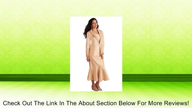 Roamans Women's Plus Size Fit And Flare Embellished Skirt Set (Dark Sapphire,22 Review