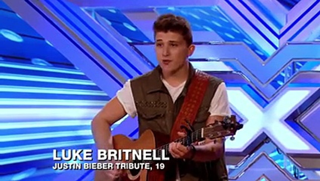 Luke Britnell sings his own song Think Positive - Room Auditions Week 1 -- The X Factor 2013 - Official Channel