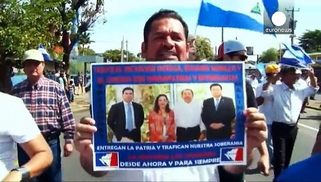 Cientos de nicaragüenses marchan contra el proyecto del canal interoceánico en Nicaragua