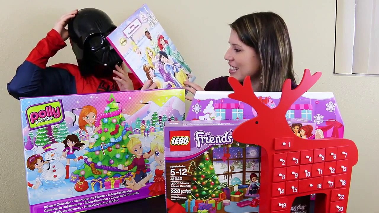 Disney Cartoon Toys Barbie Advent Calendar Polly Pocket SHOPKINS Lego Friends Disney Princess 10