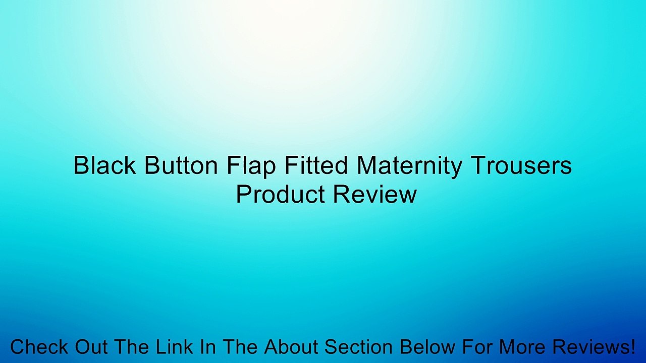 Black Button Flap Fitted Maternity Trousers Review