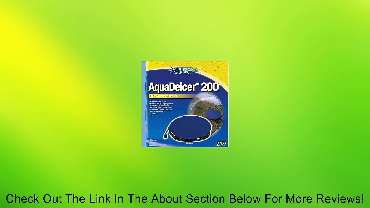 Aquascape De-icer 200 watts Review