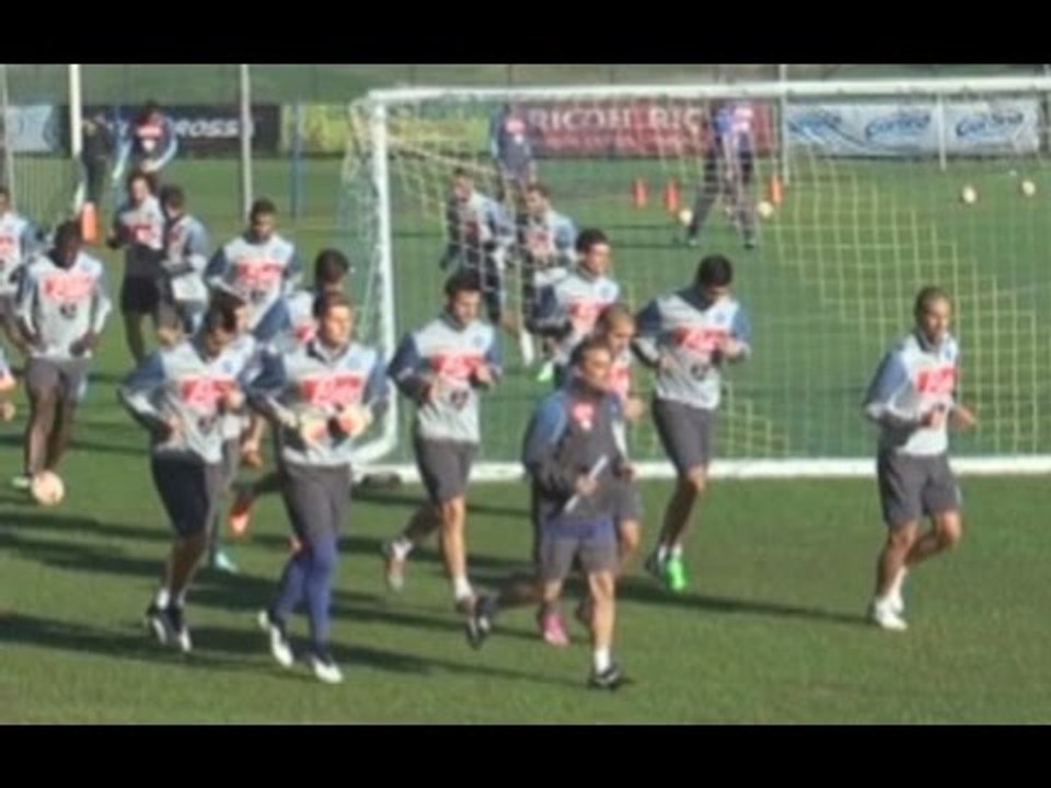 Europa League - Pre Napoli-Slovan: l'allenamento degli azzurri (10.12.14)
